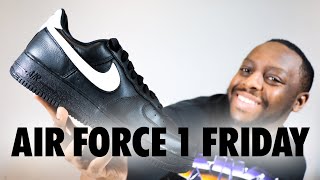 Nike Air Force 1 Retro Friday Black White On Foot Sneaker Review QuickSchopes 640 Schopes CQ0492 001 [upl. by Irrok]