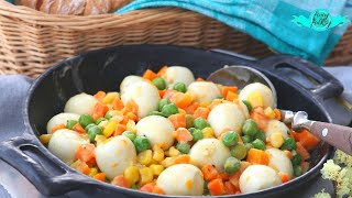 CREAMY MIXED VEGETABLES WITH QUAIL EGGS [upl. by Adnir]