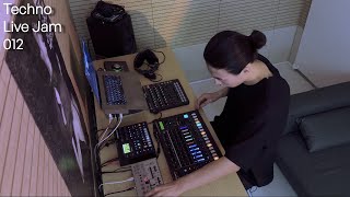 Techno Live Jam 012 with TR8S  Digitone  TB03 [upl. by Ayerdna]