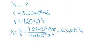 solving for wavelength in nanometers [upl. by Enyaz]