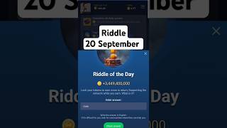 X Empire riddle of the day today 20 September  Musk empire riddle [upl. by Medina]