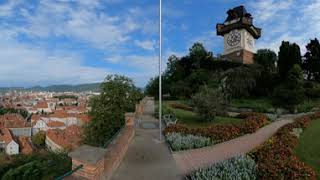 Schlossberg in Graz Austria Virtual reality video walk [upl. by Whalen]