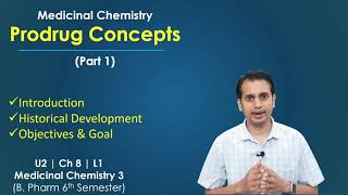 Prodrug Concepts Part 1 Basic Introduction and Objectives of Prodrug Design [upl. by Ready]