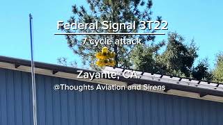 Federal Signal 3T22 7 cycle Attack Zayante CA  9724 [upl. by Horacio]