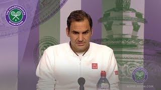 Roger Federer QuarterFinal Press Conference Wimbledon 2019 [upl. by Hars]