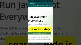 How to Download amp Install Node JS Windows 10 64 bit  How to Check Version in cmd nodejs shorts [upl. by Edmead]