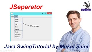 39 Java Swing Tutorial  JSeparator in Java [upl. by Crescin]