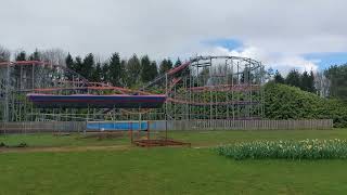 The Rocket Rollercoaster Lightwater Valley Family Adventure Park Ripon Filmed 29th March 2024 [upl. by Khalid]