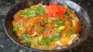 親子カツ丼 Japanese Oyako Chicken Katsudon Recipe w Frozen Panko Strips  Easy Quick amp Delicious ASMR [upl. by Rolan589]