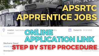 APSRTC Apprentice Online Application 2023 Step by Step Procedure examdaystelugu [upl. by Sirama]