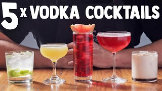 5 x Easy Vodka Cocktails part 1 [upl. by Lraep]