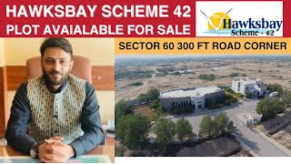 HAWKSBAY SCHEME 42  SECTOR 60  300 BY 80 FT ROAD CORNER  PLOT AVAILABLE FOR SALE [upl. by Lagas]