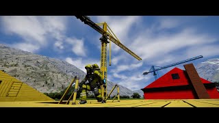 Construction Crane in Space Engineers [upl. by Chainey804]