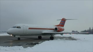 HD Netherlands Royal Fokker 70 landing amp takeoff at Altenrhein Airport  20012016 [upl. by Culberson]