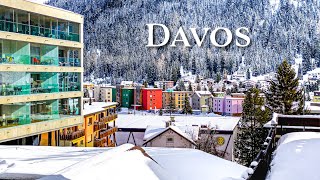 Davos ❄️ Exploring Europes Highest Town in Winter 🇨🇭 Switzerland 4K [upl. by Asiilanna]