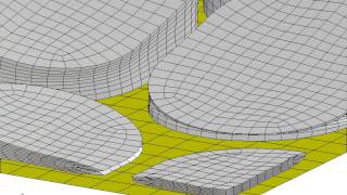 LSDYNA Impact analysis of foam blocks [upl. by Arvad31]