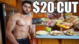 20 FOR A WEEK OF CUTTING Meal Prep on a Budget  Shopping and Cooking [upl. by Gabrila]