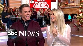 Derek Hough Julianne Interview on Move Beyond Tour [upl. by Boggers]