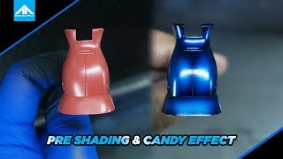 พ่นสีแอร์บรัชไฮไลท์แคนดี้โทน  Pre Shading amp Candy Effect Tutorial   222 GUNPLA [upl. by Aelyak138]