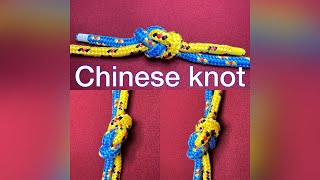 Chinese knot knot rope loop bend cord line tourism tie camping hitch [upl. by Alenoel]