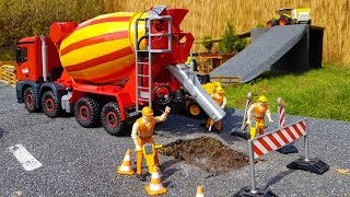 BRUDER TRUCK construction company Cement mixer Mercedes Benz [upl. by Terag]