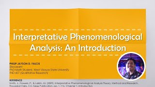 QUALITATIVE RESEARCH  Interpretative Phenomenological Analysis An Introduction [upl. by Hurlee]