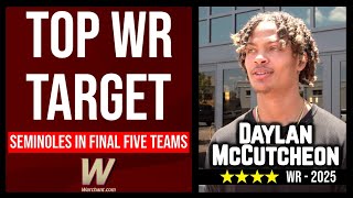 4 ⭐️ WR Daylan McCutcheon has FSU Football in FINAL FIVE  FSU Recruiting  Warchant TV FSU [upl. by Pantheas]