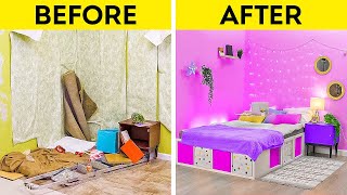 EXTREME ROOM MAKEOVER  Cool Home Decorating Hacks [upl. by Wallas]