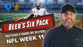 DRAFTKINGS amp FANDUEL NFL PICKS WEEK ELEVEN  DFS 6 PACK [upl. by Enerual]