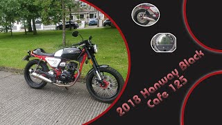 2018 hanway black cafe 125 review 125hanway scrambler 125 review [upl. by Felisha379]