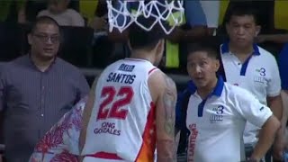 Ronan Santos Ejected after disqualifying foul against Andrei Dulalia  Pampanga vs Bulacan [upl. by Houghton]