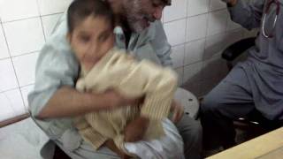 scared child from injection in DR FAISAL KHANs clinic [upl. by Mllly771]