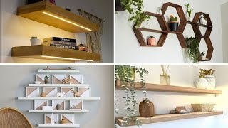 100 FLOATING SHELVES DESIGN IDEAS 2024  INDOOR DECORATION IDEAS  wooden shelves design ideas [upl. by Yoral670]