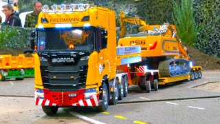 SCANIA SUPER RC TRUCK  LIEBHERR RC DIGGER  SWISS SUPER SCALE RC TRUCK SHOW [upl. by Sjoberg]