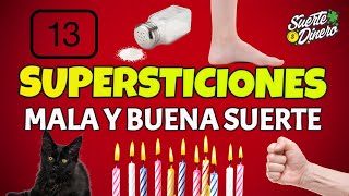 😈 😇 Las Supersticiones de Mala y Buena Suerte 😨 LA 3 Y 4 TIENES QUE SABERLO URGENTE 😉 [upl. by Ahsened]