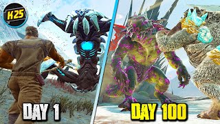 I Survived 100 Days in HARDCORE Ark Survival Evolved on EXTINCTION😬 [upl. by Airdnahs]