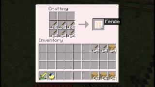 Minecraft How to make a Fence and Fence Gate [upl. by Tiffanle]