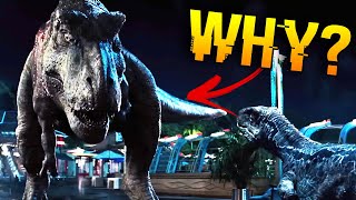 SOLVED Why DIDNT the TREX KILL the Velociraptor Blue in Jurassic World [upl. by Adrahc]