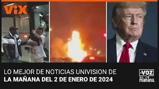 Lo mejor de Noticias Univision de la mañana  martes 2 de enero de 2024 [upl. by Kaia325]