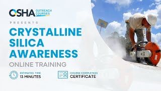 Crystalline Silica Awareness  OSHA Compliant Training  Workplace Safety [upl. by Oisacin]