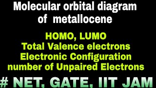 Molecular orbital Diagram of metallocenes [upl. by Egidio]