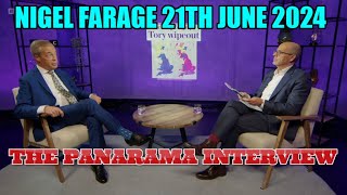 The Panorama Interview Nick Robinson Nigel Farage Reform UK 21th June 2024 [upl. by Bromley]