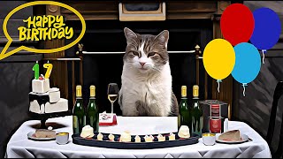 No10s Downing Street Cat quotLarryquot 17th birthday [upl. by Astiram]