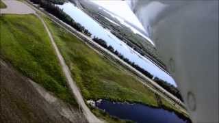 Airplane Crash at Fairbanks Shown from 3 Onboard Cameras N334DH [upl. by Shipp]