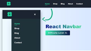 React Responsive Navbar Tutorial  Beginner React JS Project [upl. by Handbook]