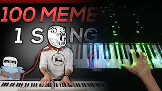 100 MEMES in 1 SONG in 10 minutes  PACIL  Piano Cover  Piano Tutorial [upl. by Hadlee590]