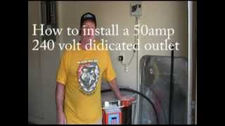 Installing a 50 amp 240 volt outlet  28 [upl. by Dymoke]