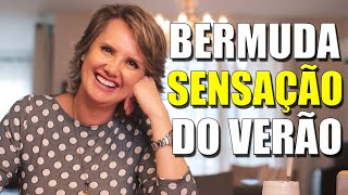 Bermuda Carmela em Lycra Couro  Looks da Lu com Moda e Estilo Feminino [upl. by Savvas]