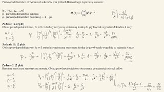 Prawdopodobieństwo  Schemat Bernoulliego  teoria i przykłady [upl. by Joleen]
