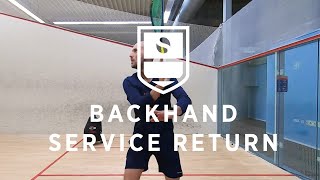 Squash Tips amp Tricks Backhand Service Return [upl. by Asilanna]